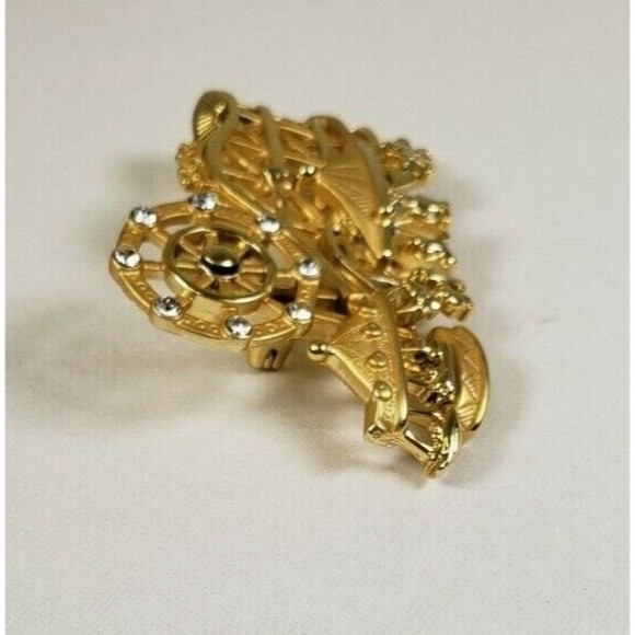 Vintage Danecraft Carnival County Fair Clear Crystal Brooch Pin - Picture 5 of 8